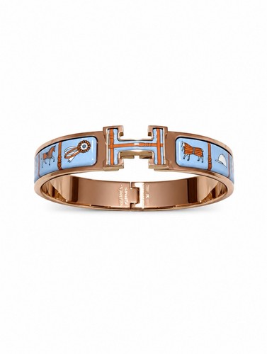Hermes clic enamel bracelet - hermes,