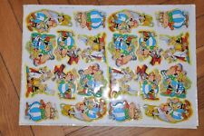 ASTERIX RARE PLANCHE AUTOCOLLANT SUR MOUSSE ANNEES 80 ESSAIS,PROTOYPE ? 35X 50CM