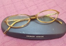 Lunettes de vue GIORGIO ARMANI GA 128 BK4 montures ovales marron rayées 52/16...