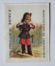 Chromo Manufature de Chaussures Fauré Paris Enfant Pompier avec Casque