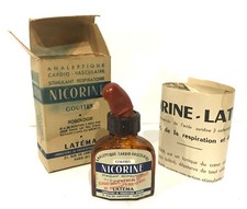 Ancien échantillon flacon pharmaceutique NICORINE LATEMA