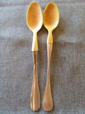 TWO ANTIQUE BABY SPOONS HANDLE MINERVA STERLING SILVER 950 