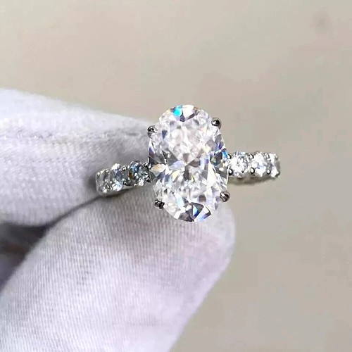 4ct coupe ovale véritable - 4ct,