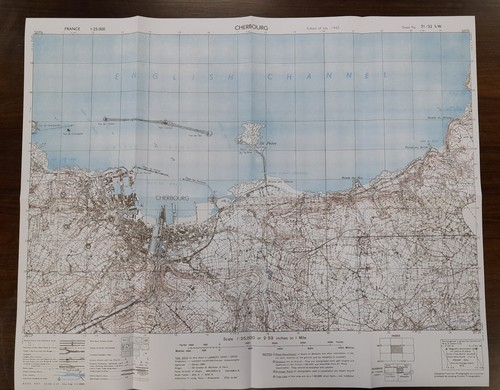 Carte para ww2 cherbourg - carte,