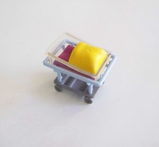 PLAYMOBIL (Y1279) HOPITAL - Lit sur Roulettes pour Bébé Couveuse Berceau 4404