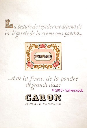 Publicite sous poudre caron - publicite,