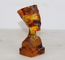 UNIQUE PHARAONIQUE FAIT MAIN ANCIENNE EGYPTIENNE tête de Néfertiti statue...