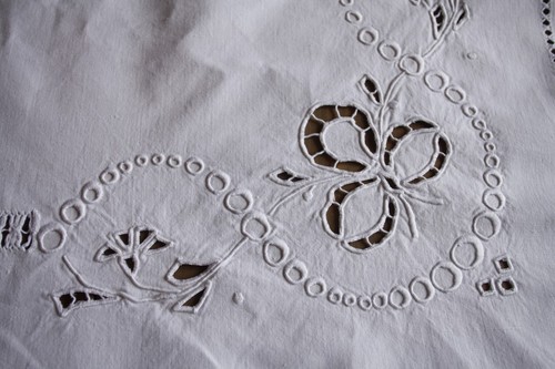 Drap ancien en lin - drap,