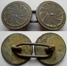 Attache vestimentaire paire de boutons de cape, de manchette, rond, du 19é 17 mm