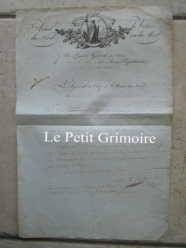 Lettre 1794 pichegru - 1794,