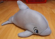 Peluche dauphin gris 45 cm - gris,