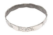 Bracelet ancien berbère en argent du Maroc, bracelet amazigh marocain