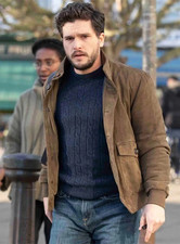 Veste cuir daim - en, marron