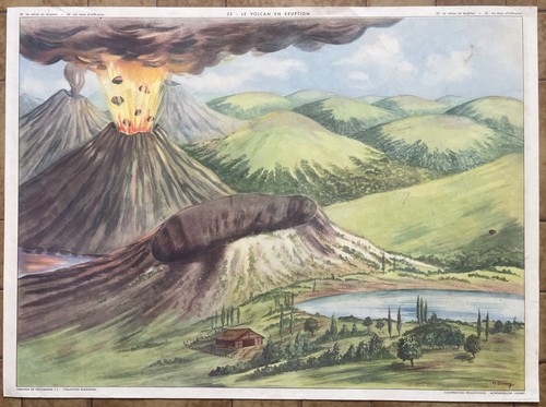 Ancienne affiche scolaire - 🌋,