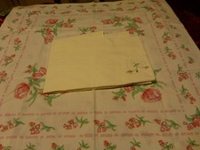 lot 2piéces housse taie neuve ou coussin et housse de traversin mono brodé hp 