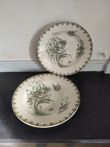 Deux assiettes faïence - assiettes,