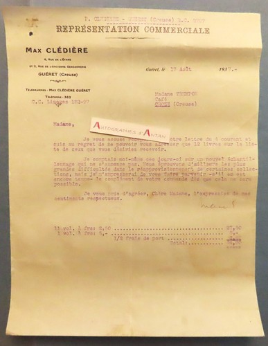 Max clediere représ - clediere, représ°