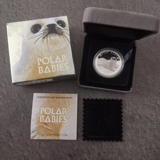 COFFRET 50 CENTS ARGENT 2017 P PHOQUE DU GROENLAND POLAR BABIES TUVALU 1/2 OZ