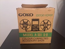 GOKO Model A-301 D-8 Editor Viewer 8mm Film [BOXED] Japan Sansei Koki Dual-8
