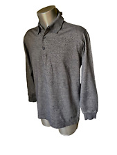 joli pull sweat col boutonné gris chiné HUGO BOSS taille M EXCELLENT ÉTAT