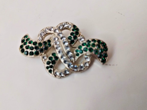 Broche strass vintage cristaux - broche,