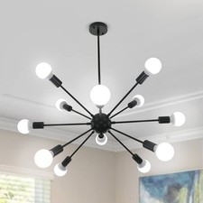 Lustre Chandelier Noir Sputnik