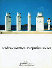 Publicité Advertising 127  1984   parfums homme  Yves Saint Laurent Kouros