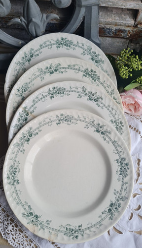 Anciennes assiettes plates - anciennes,