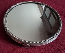 Ancien plateau avec miroir - ancien,