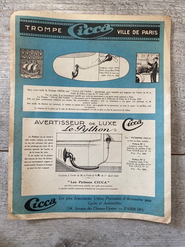 Ancienne brochure publicitaire - ancienne,