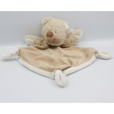 Doudou plat ours beige blanc TEX BABY - 4523