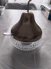 Sucrier En Verre Ciselé Et Sa