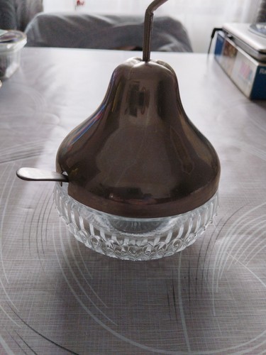 Sucrier verre ciselé - verre, et
