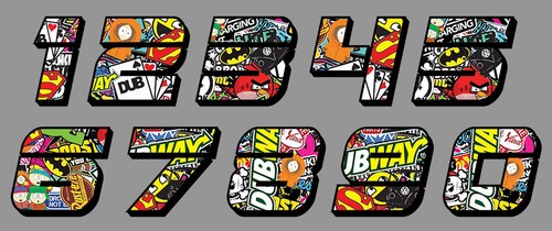 Sticker numero course - sticker, racing