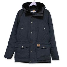 Veste Carhartt Trapper Parka Bleu Foncé Avec Capuche - Taille M Homme