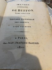 LIVRE ANCIEN BUFFON HISTOIRE