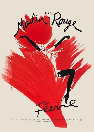 René gruau affiche moulin - rené,