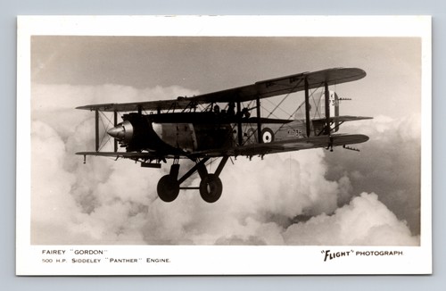 Rppc raf fairey gordon - rppc,