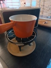 appareil Poêlon A Fondue Le Creuset Année 70 collection paon vintage
