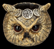 Porte-Bougies - Mystique Tête de Hibou Déco Fantasie Gothique Sorcière Oiseau