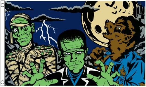 Halloween monsters polyester - halloween,
