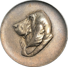 Médaille cuivre basset hound - basset,