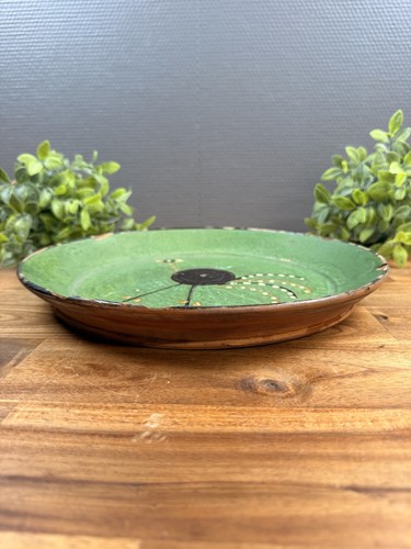 Ancien plat poterie savoyarde - poterie,