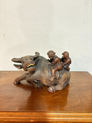 Ancien sculpture buffle eau - ancien, d'eau