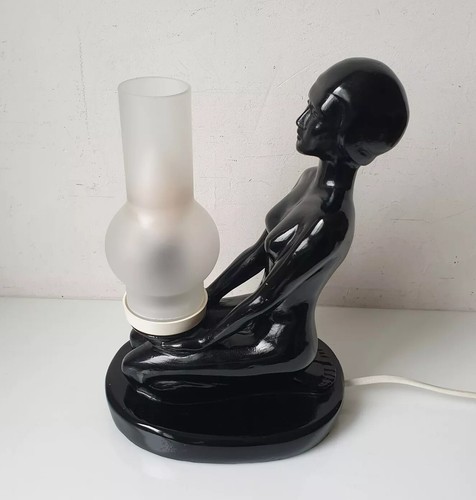 Lampe table sculpture resine - table,