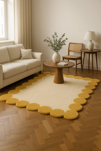 Tapis laine neutre fait - en,