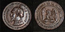 NAPOLEON 3 SATIRIQUE 1870 VAMPIRE casque à pointe rare satyrique module 10 cts