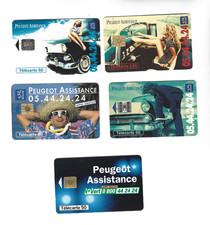 CARTES TELEPHONIQUES PEUGEOT ASSISTANCE X 5