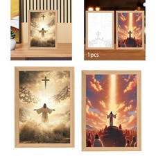Lampe Jésus, image lumineuse 4D de Jésus, cadeau d'anniversaire pour la