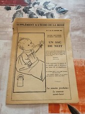 ancien patron de janvier 1963 l'écho de la mode un sac de nuit pour bébé